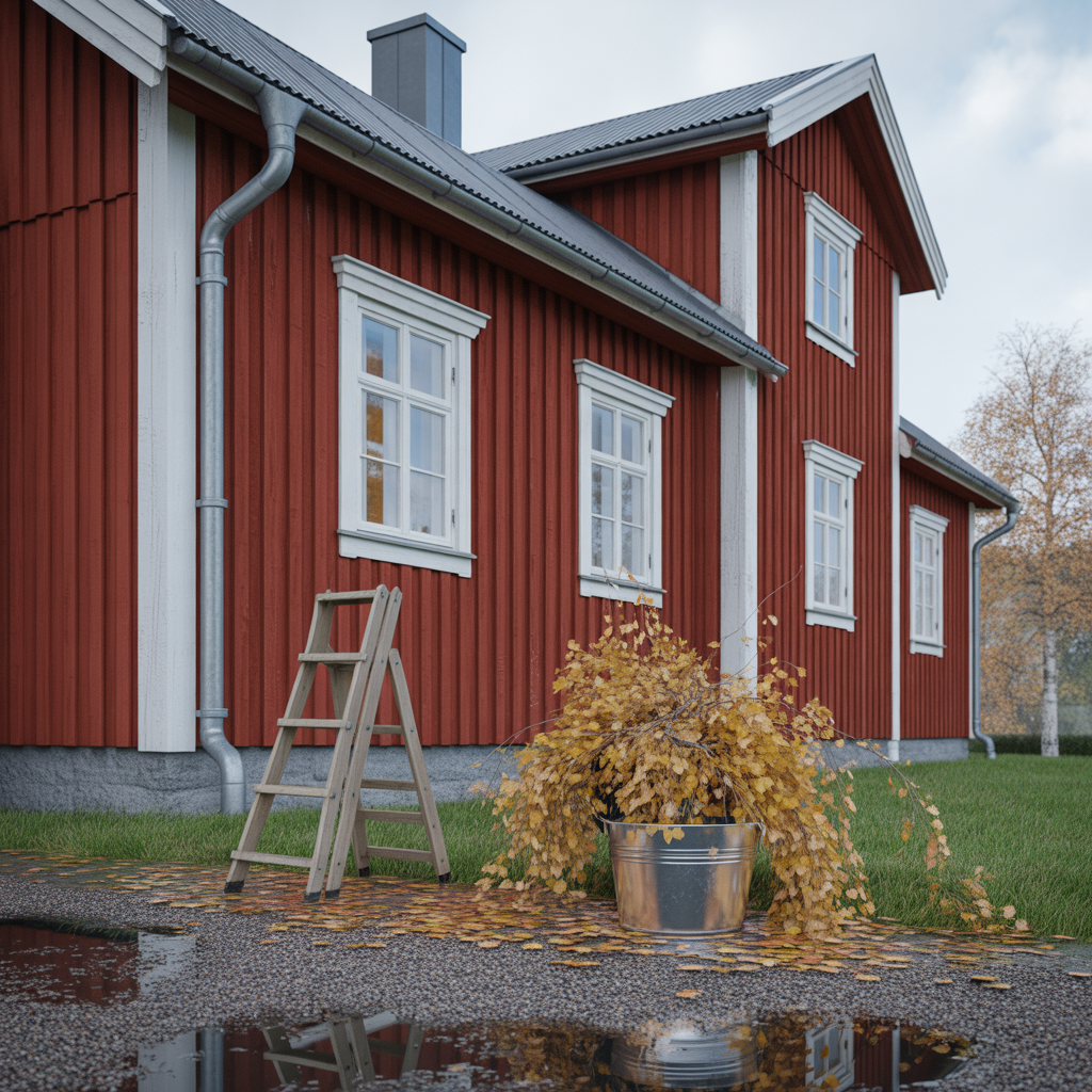 rensa hangrannor och stupror checklista och intervall